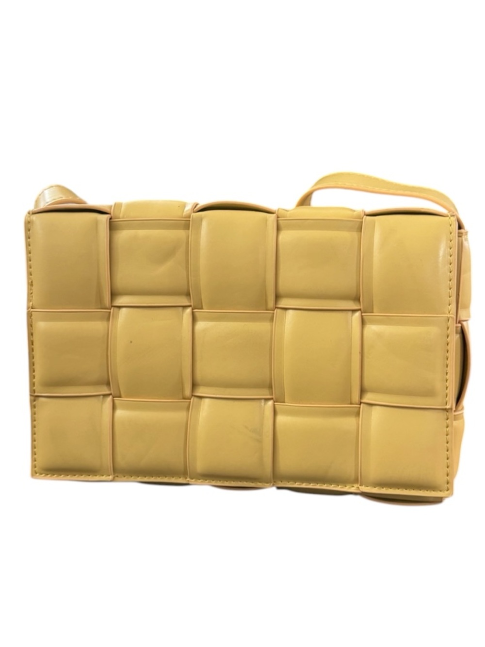 Woven Crossbody Bag in Pale Yellow - Picture 3 of 7